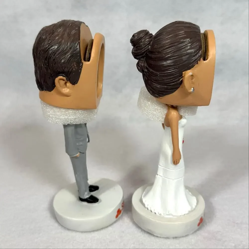 State Farm Bobblehead Set Bride & Groom You Photo Frame w/Box